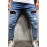 Men's Embroidered Ripped Jeans