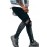 Black Gradient Color Zip-up Distressed Slim-fit Men's Jeans
