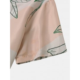 Men Floral Print Vacation Soft Comfy Breathable All Matched Shirts